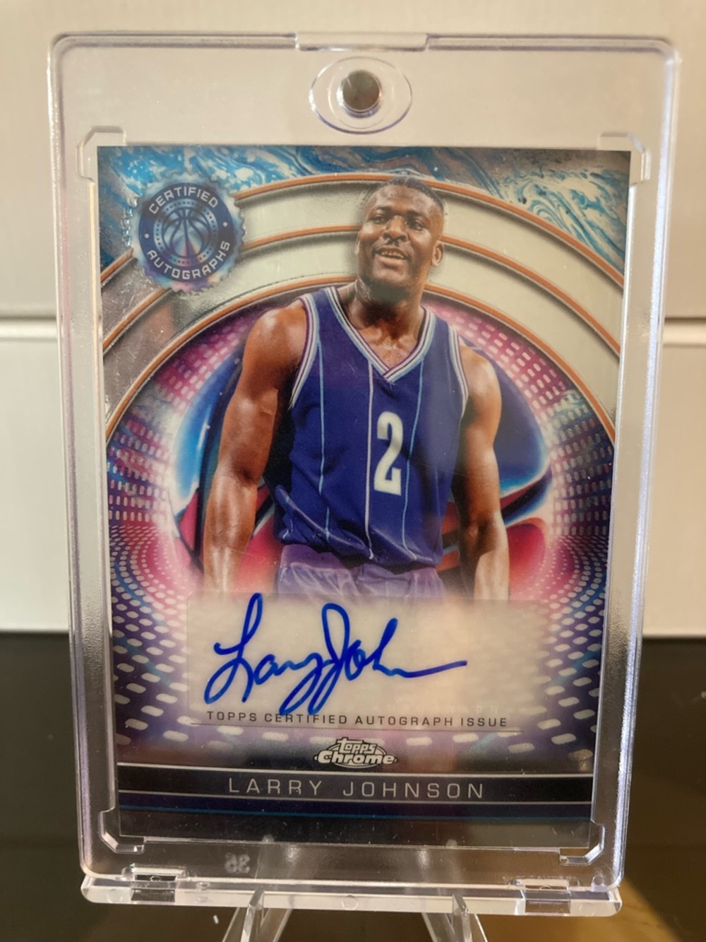 Topps Chrome Larry Johnson Auto